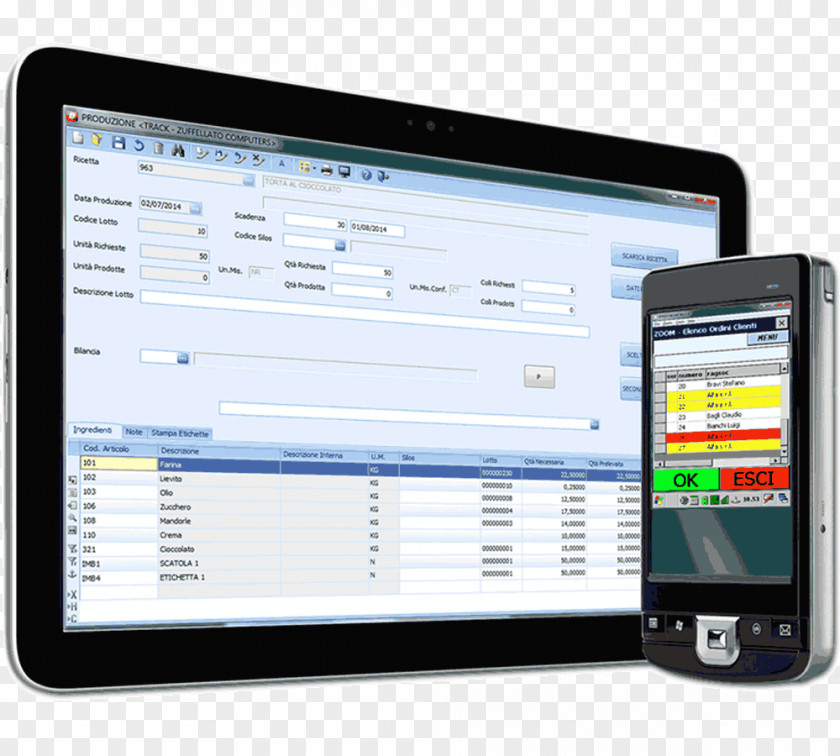 Semifinished Handheld Devices Computer Software Food Batch Processing PNG