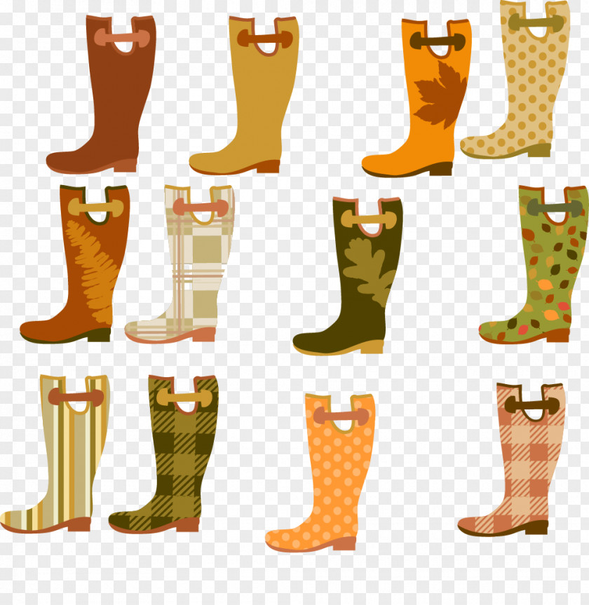 Tall Boots Combination Shoe Boot Euclidean Vector PNG