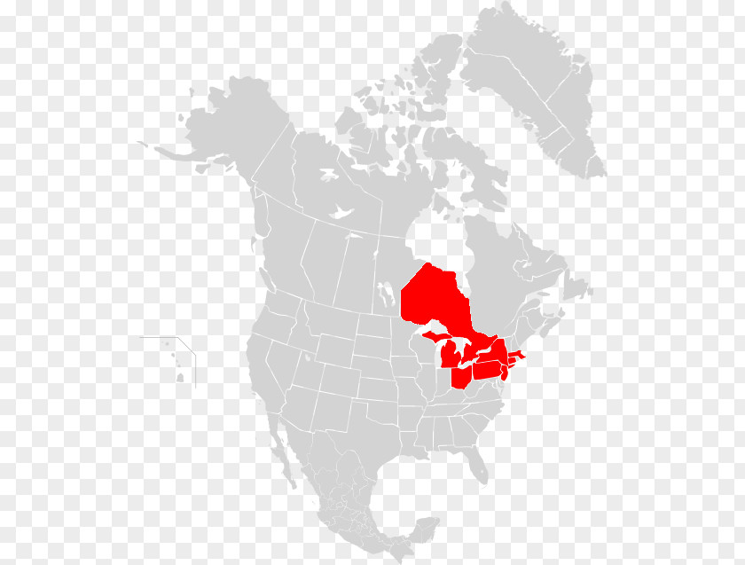 United States Canada–United Border Blank Map PNG