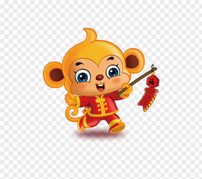 Cartoon Monkey Chinese Zodiac New Year Download PNG