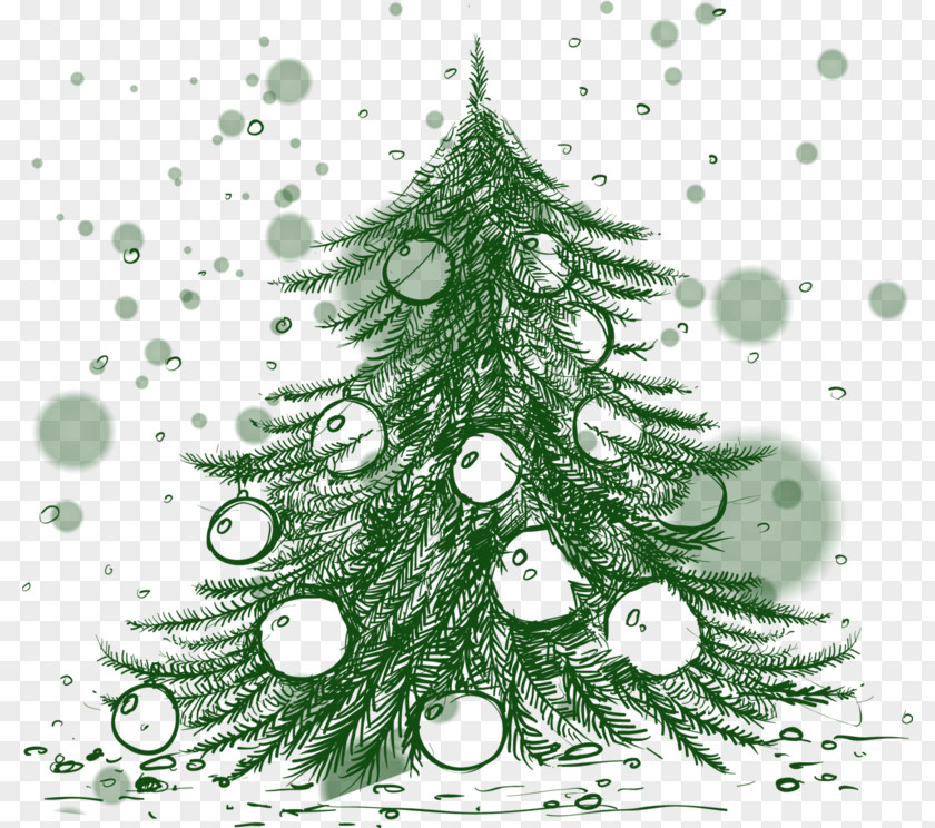 Christmas Tree Rubber Stamp Decoration PNG