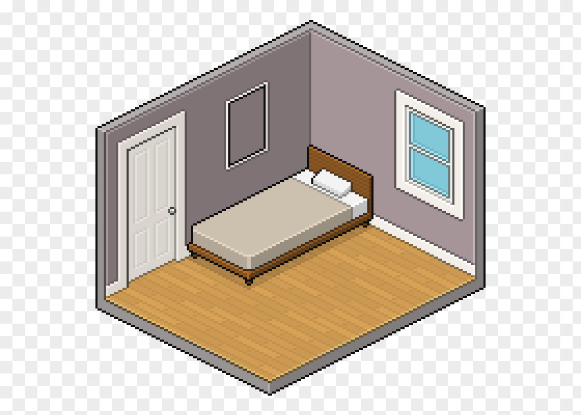 House Pixel Art Bedroom Isometric Projection Interior Design Services PNG