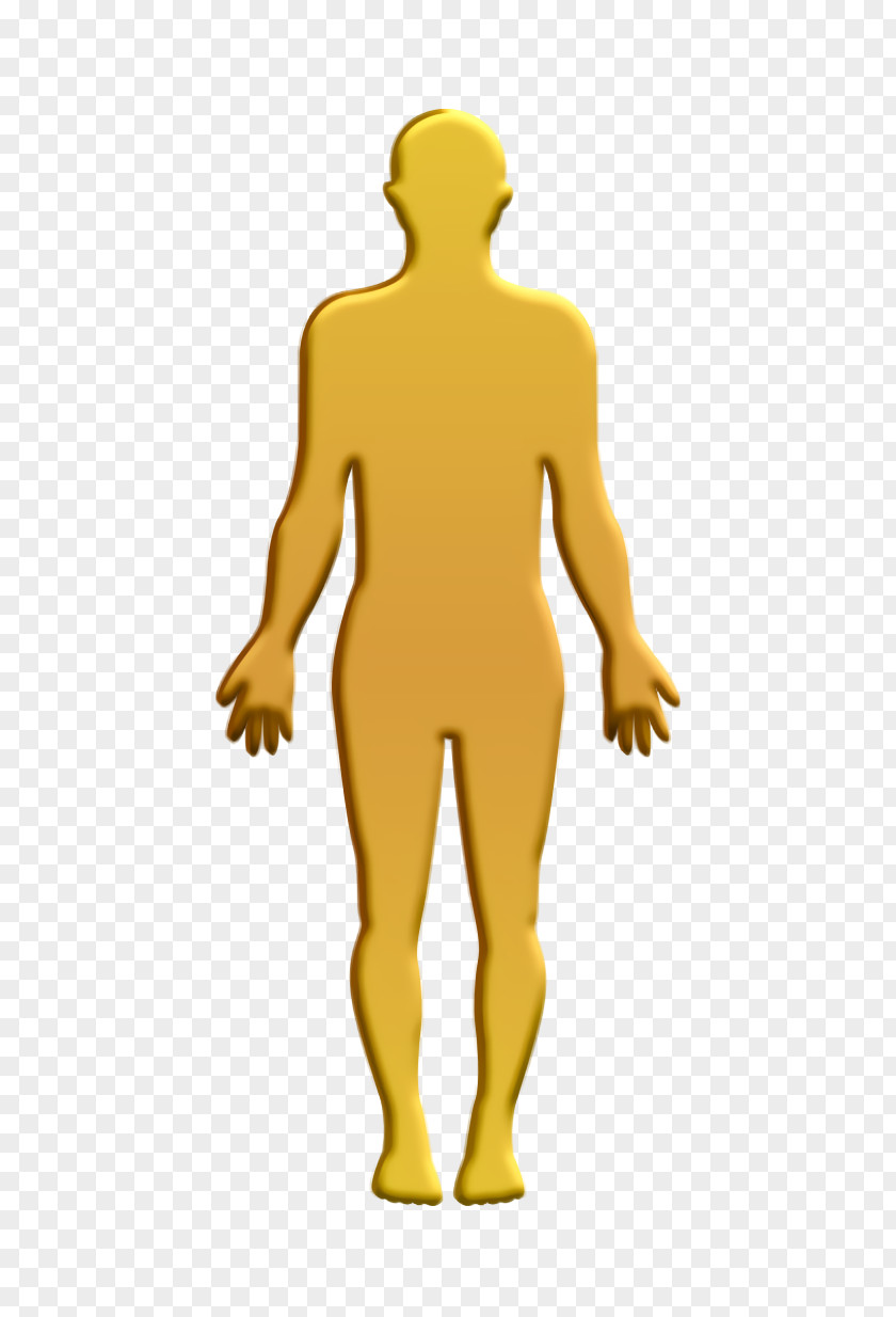 Standing Human Body Silhouette Icon Parts PNG
