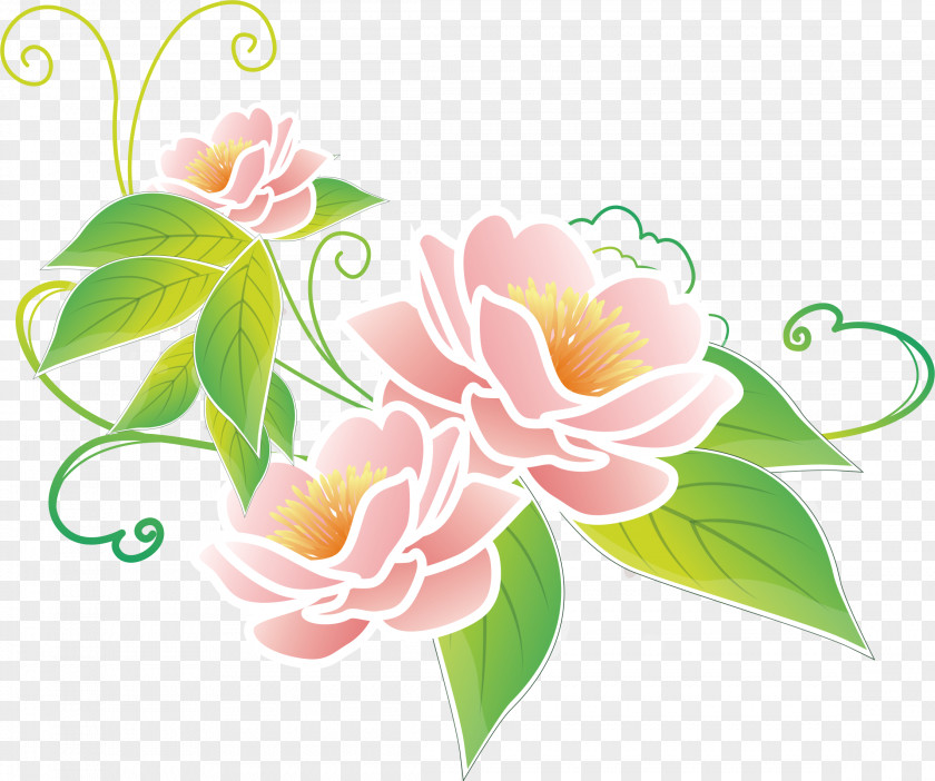 Six Flower Floral Design Petal Clip Art PNG