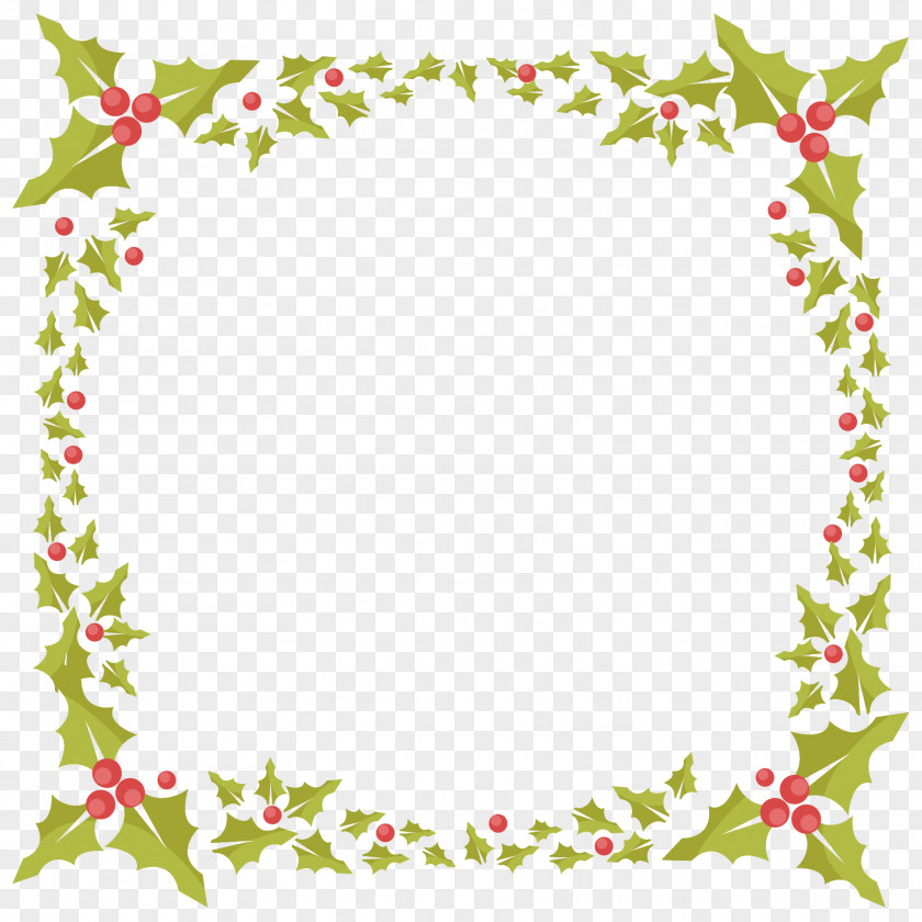 Vector Christmas Foliage Frame Euclidean Santa Claus PNG