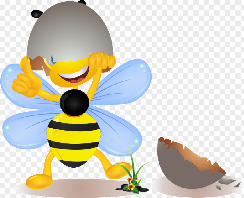 Cartoon Bee Apidae Apis Florea Clip Art PNG