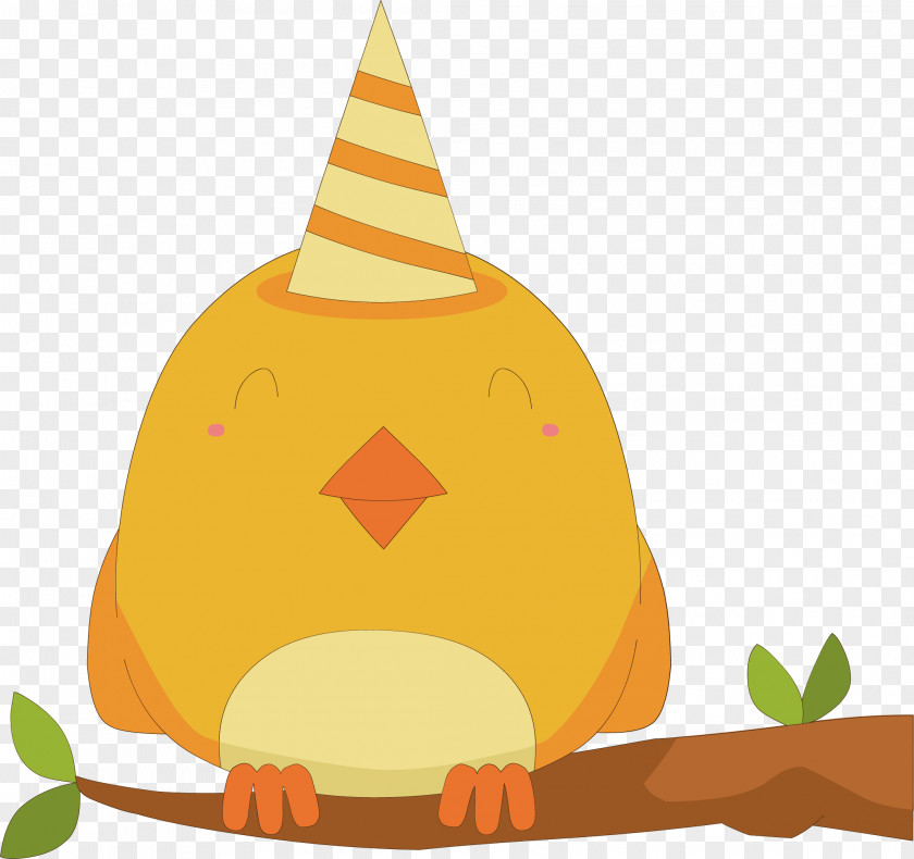 Yellow Chicken Vector Illustration PNG