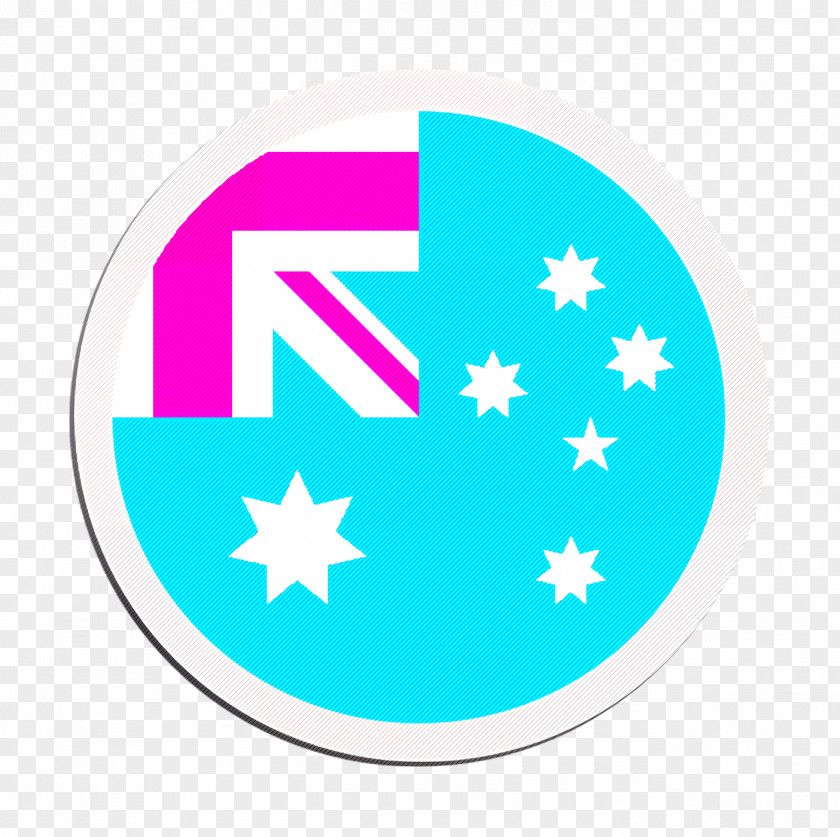 Aqua Turquoise Countrys Flags Icon Australia PNG