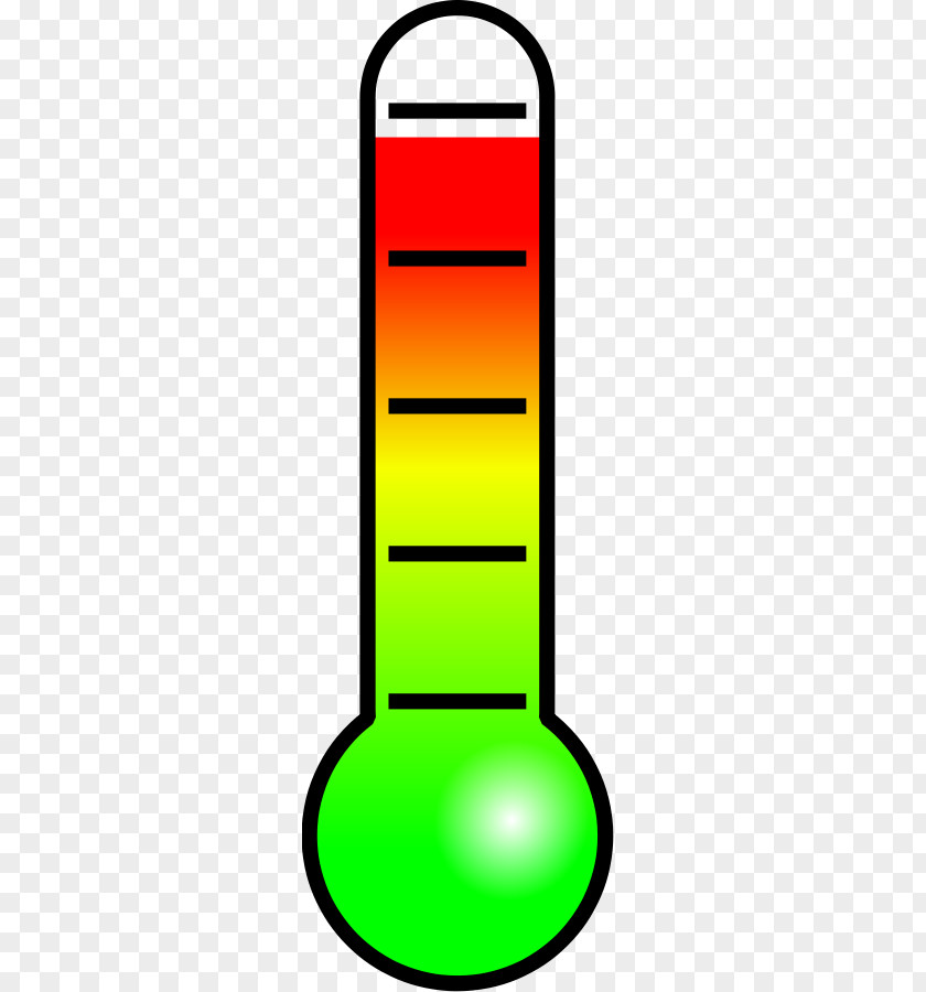 Rectangle Yellow Thermometer PNG