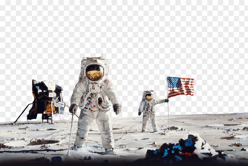 A Cosmic View AstronautAstronaut Kennedy Space Center The Art Of Robert McCall: Celebration Our Future In First Men On Moon Mural PNG