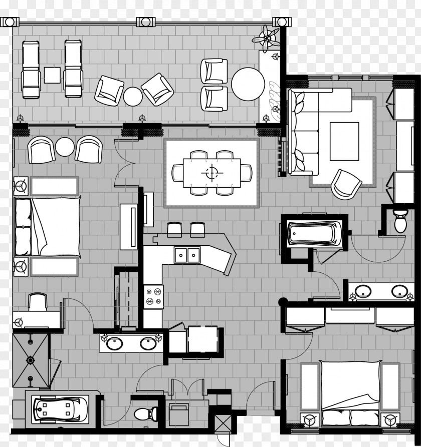 Layout Plan Floor Cabo San Lucas Architecture House PNG
