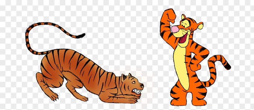 Winnie The Pooh And Tigger Too Tiger Cat Wildlife Terrestrial Animal PNG