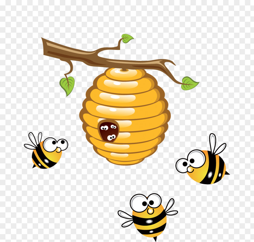 Bee Honey Beehive Clip Art PNG