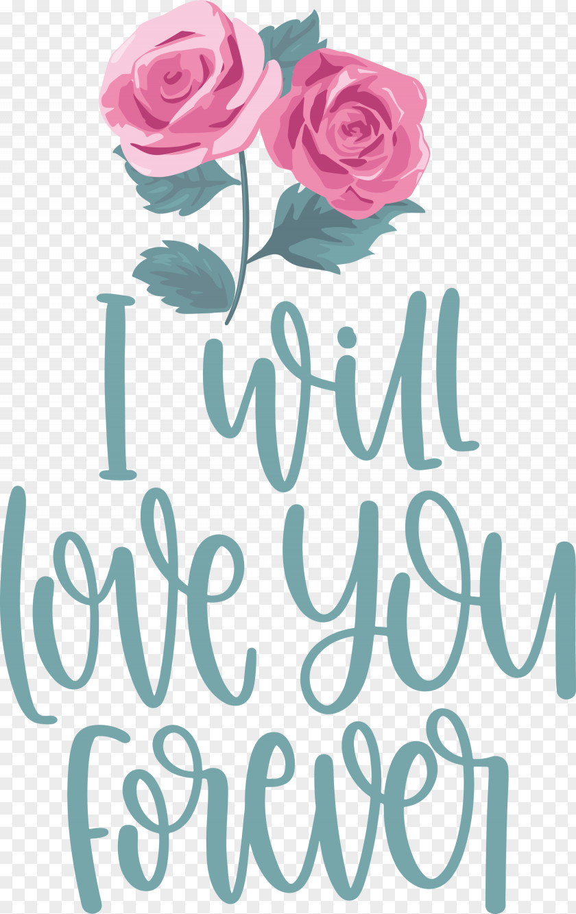 Love You Forever Valentines Day Quote PNG