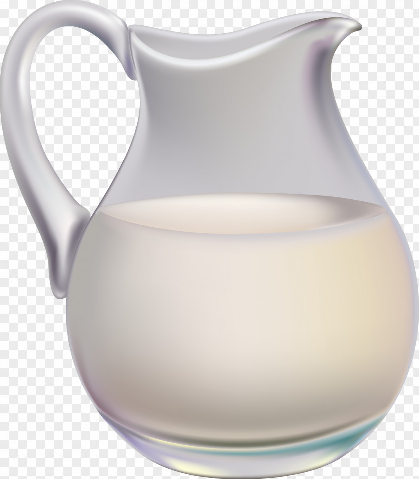 Milk Jar PNG Kefir Cow's Cream Pitcher PNG