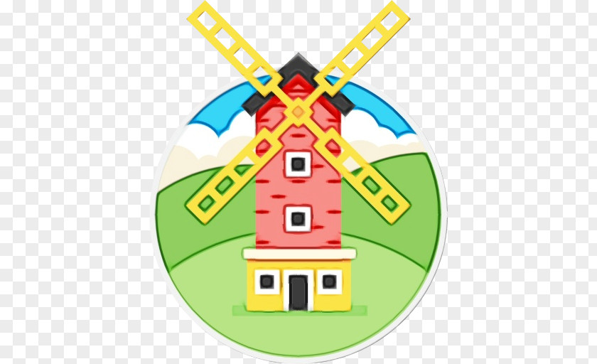 Sticker Windmill PNG