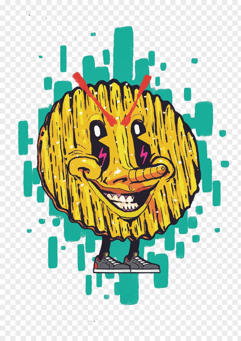 Weird Potato Chips Chip Cartoon Illustration PNG