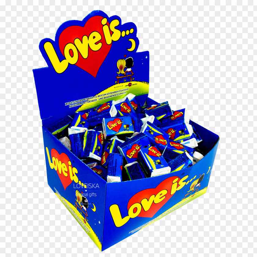 Chewing Gum Love Is... Fudge Sugar Cake Candy PNG