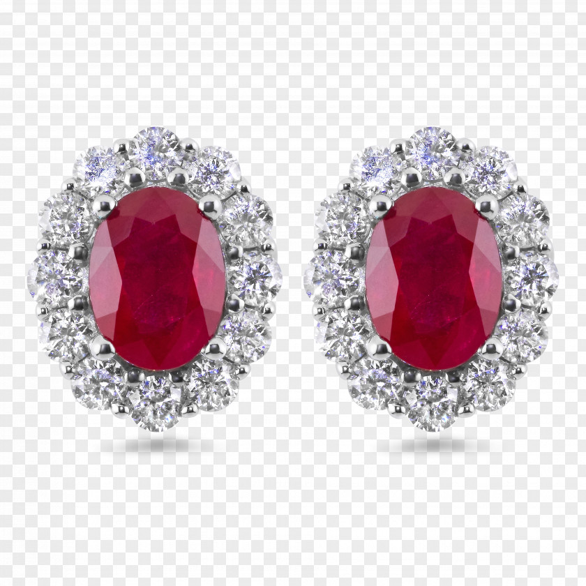 Earring Ruby Diamond Jewellery Gemstone PNG
