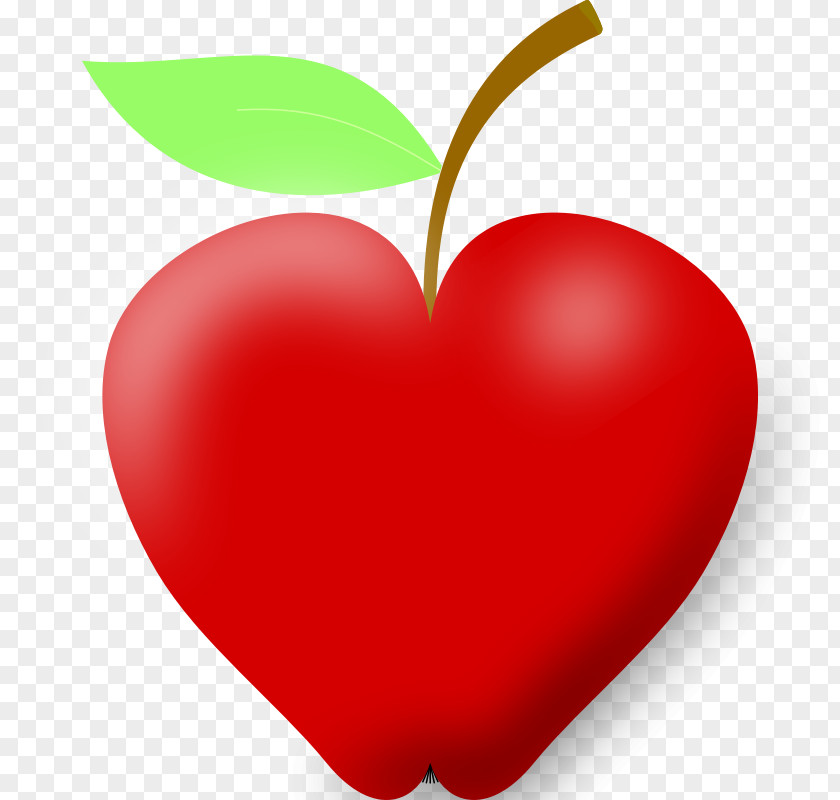 Heart Apple Clip Art PNG