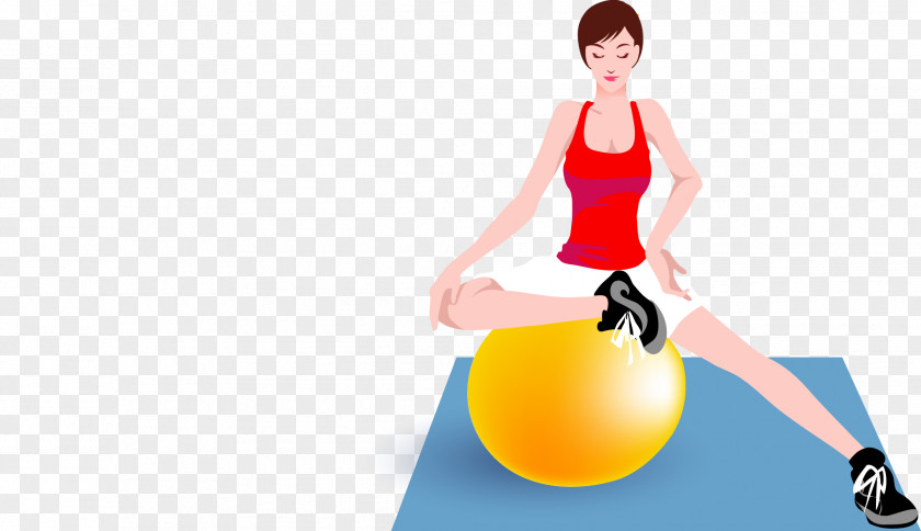 Sit On A Fitness Ball Vector Beauty Weight Loss U51cfu80a5 Dieting PNG