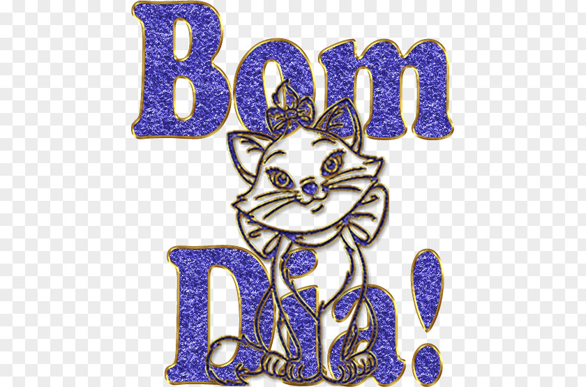 Bom Dia Kitten Cat Message Clip Art PNG