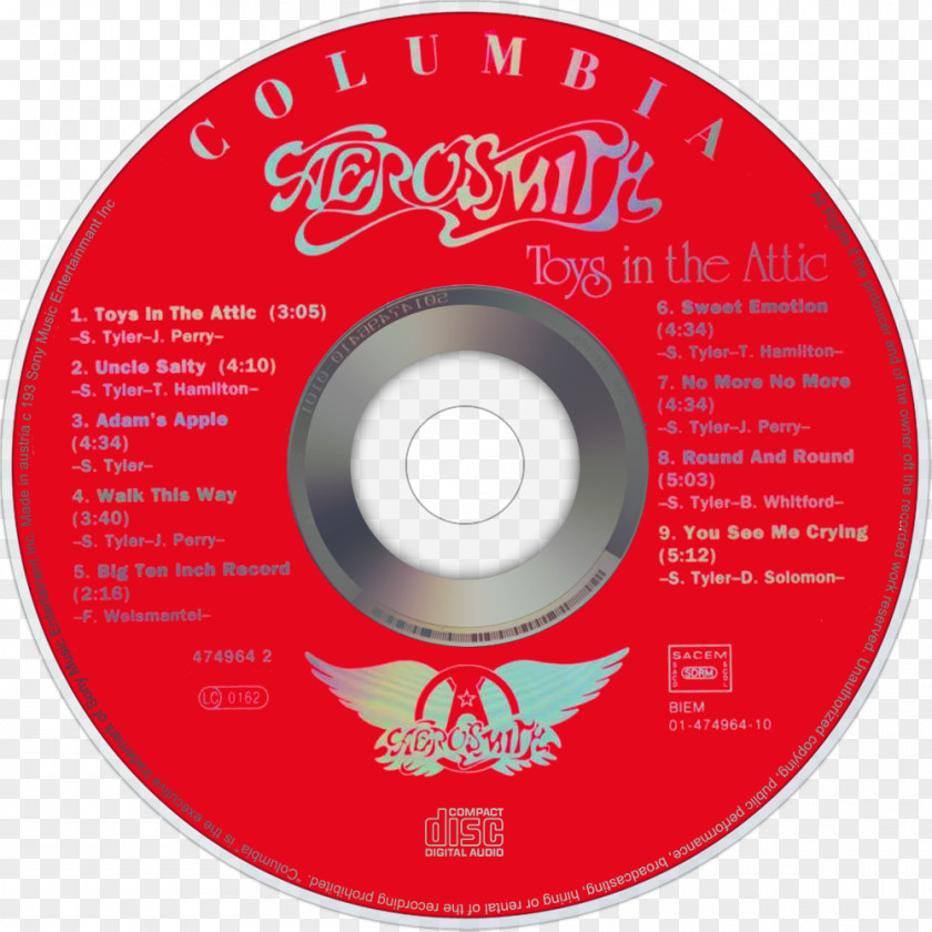 Aerosmith Compact Disc Greatest Hits Classics Live I And II Toys In The Attic PNG