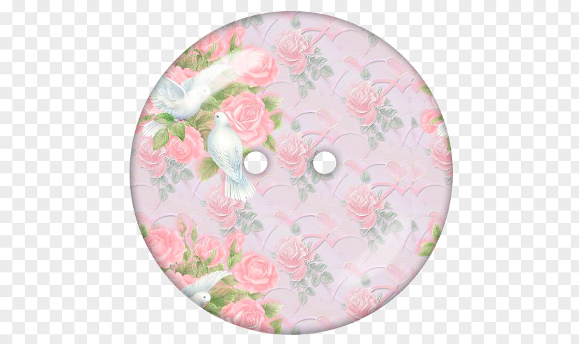 Button Flower Garden Roses Scrapbooking Embroidery PNG
