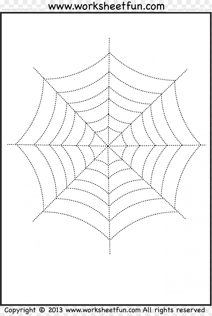 Coloring Spider Web Clip Art PNG