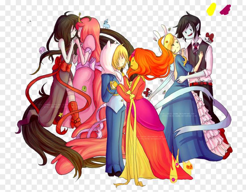 Finn The Human Marceline Vampire Queen Princess Bubblegum Flame Fionna And Cake PNG