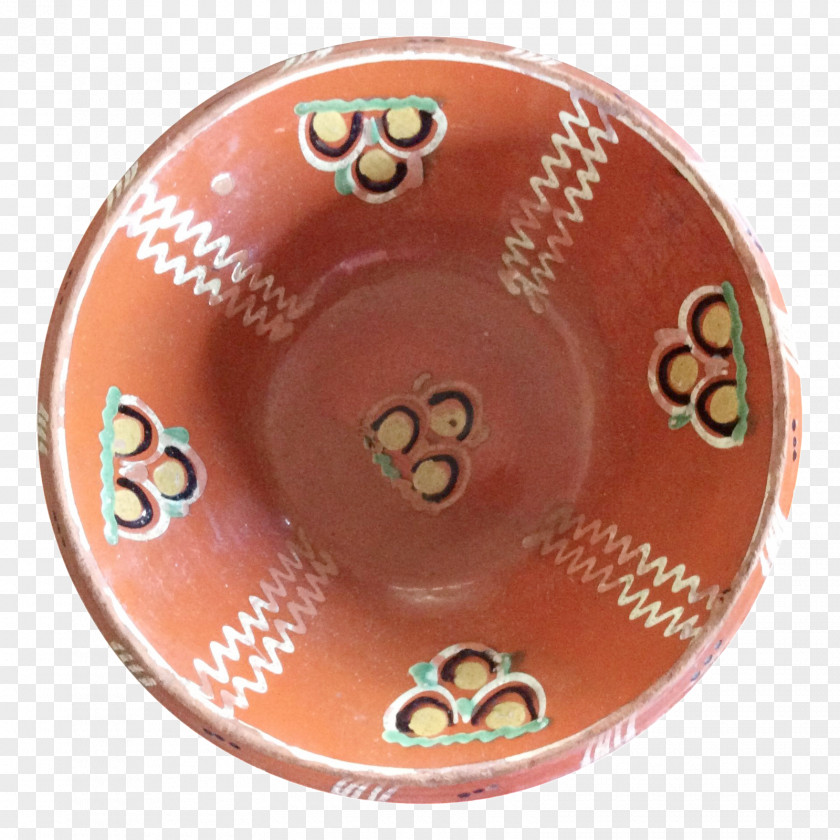 Hand Painted Vintage Bowl M Tableware Orange S.A. PNG