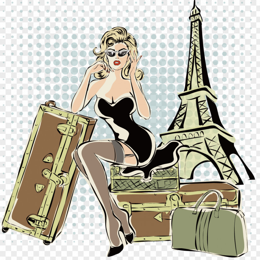 Paris Element Beauty Vector Background Graphic Design Illustration PNG