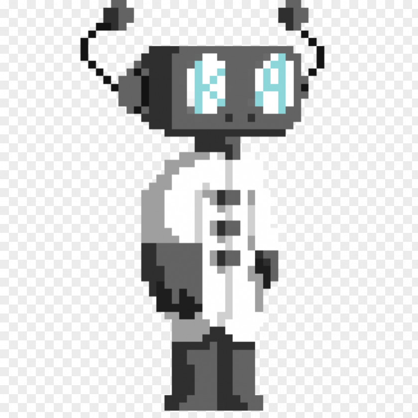 Pixel Robot Art PNG