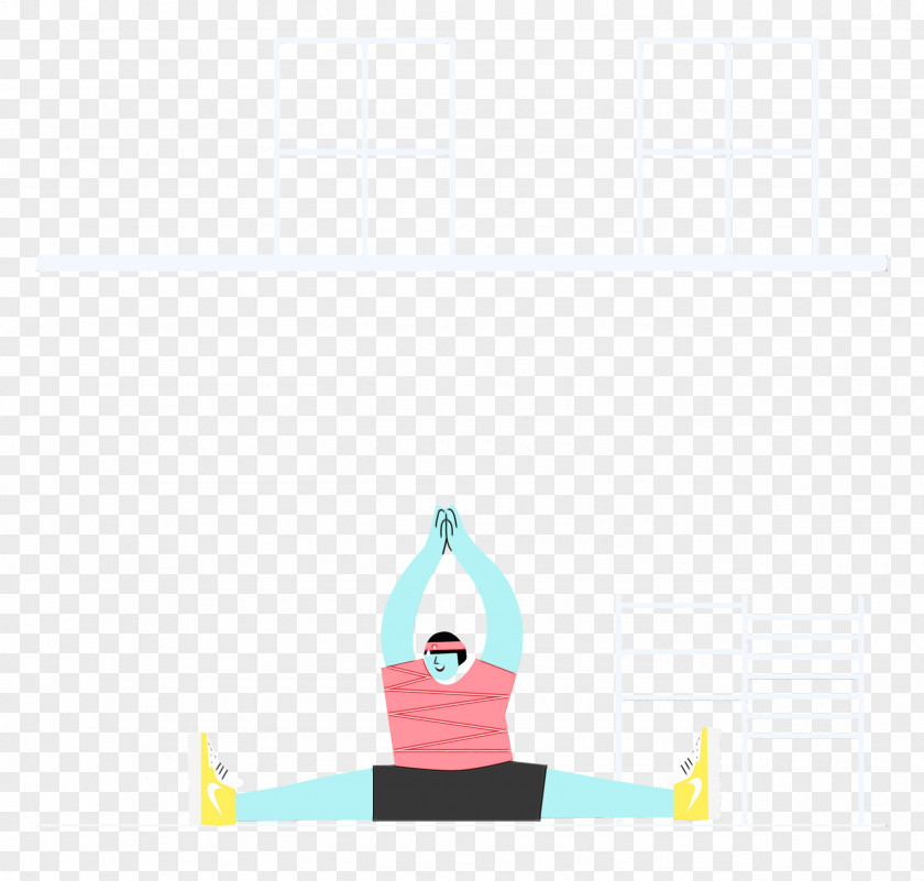 Yoga Mat Physical Fitness Sitting Yoga Font PNG