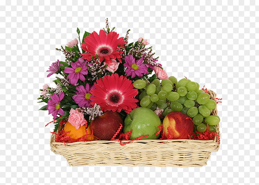 Flower Food Gift Baskets Fruit Floral Design PNG