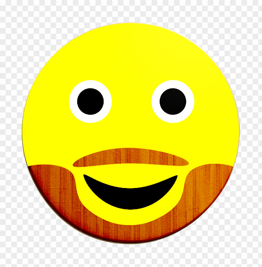 Happy Mouth Beard Icon Emoji Face PNG