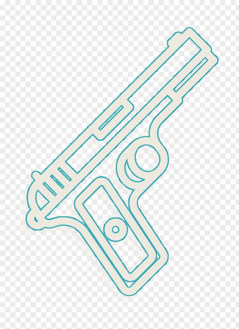 Linear Police Elements Icon Gun PNG