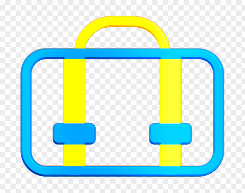Yellow Blue Bag Icon Holiday Suitcase PNG