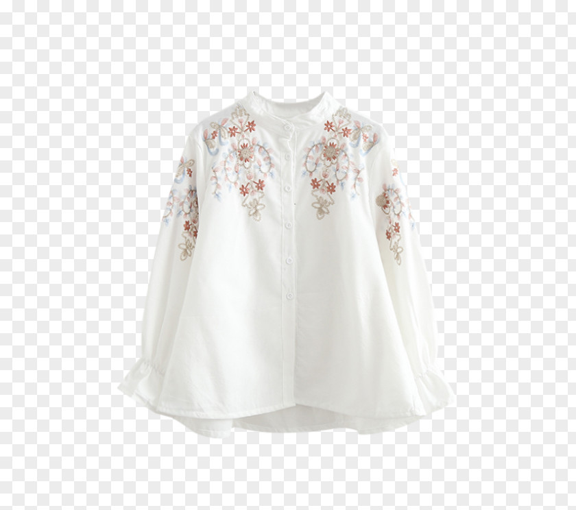 Embroidered Children's Stools Blouse Sleeve Neck Outerwear PNG