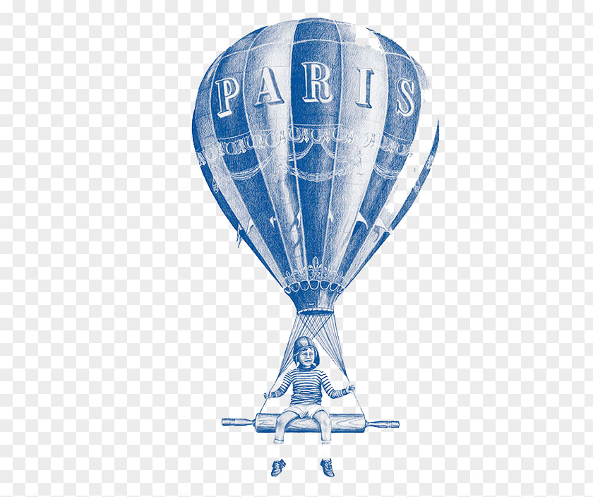 Hot Air Balloon Illustration Design Coffee Cafe Baguette Bakery Packaging And Labeling PNG