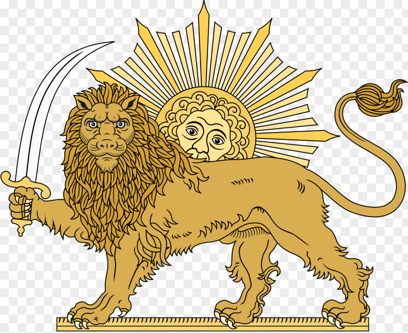 Roar Emblem Of Iran Lion And Sun Symbol Persian People PNG