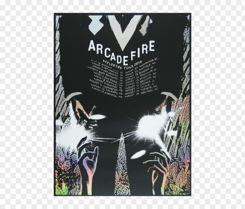 Summer Posters Reflektor Arcade Fire Poster Concert Osheaga Festival PNG