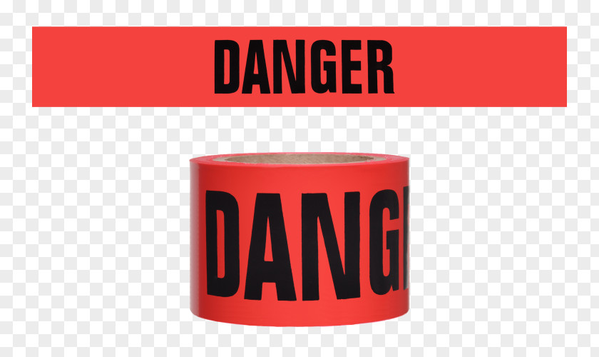 Danger Tape Adhesive Barricade Hazard Label Red PNG