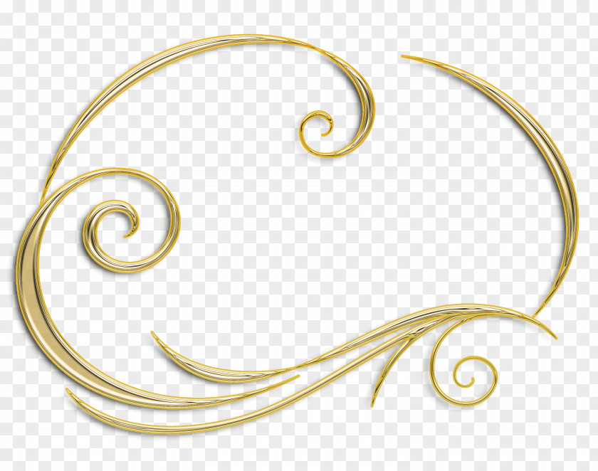 Gold Curly Borders Decorated Clip Art PNG