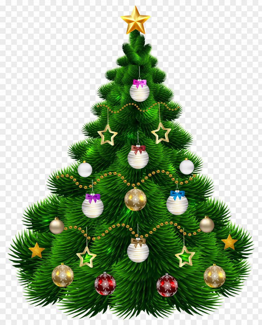 Beautiful Christmas Tree With Ornaments Clip-Art Image Ornament Clip Art PNG