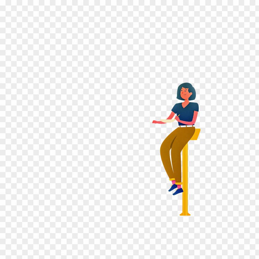 Cartoon Character Joint Yellow Meter PNG