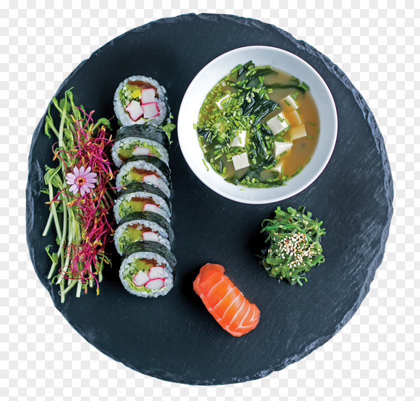 Sushi Gimbap Lunchbox Vegetarian Cuisine PNG