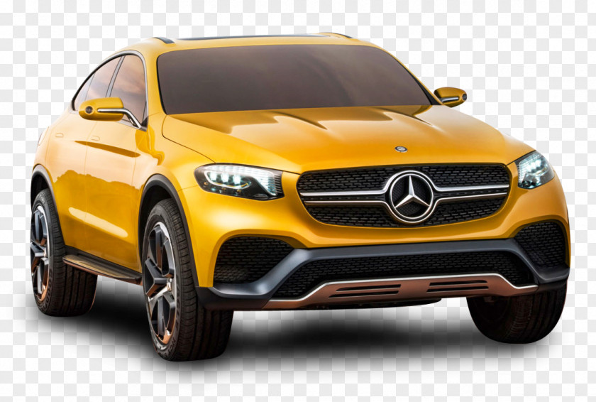 Yellow Mercedes Benz GLC Coupe Car Mercedes-Benz GLC-Class Sport Utility Vehicle M-Class PNG