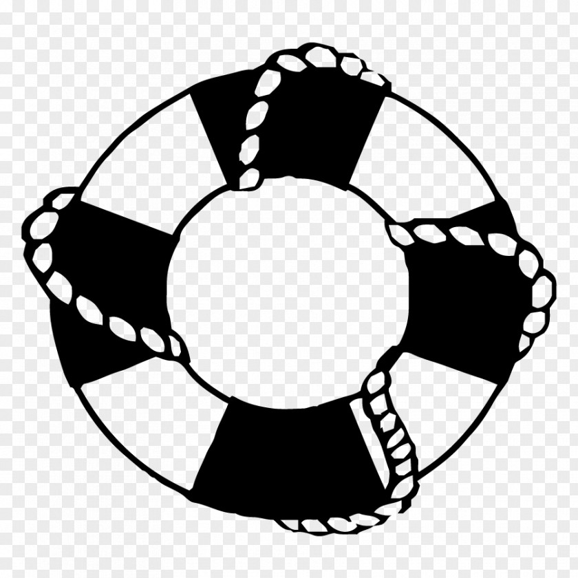 Lifebuoy Life Savers Black And White Clip Art PNG