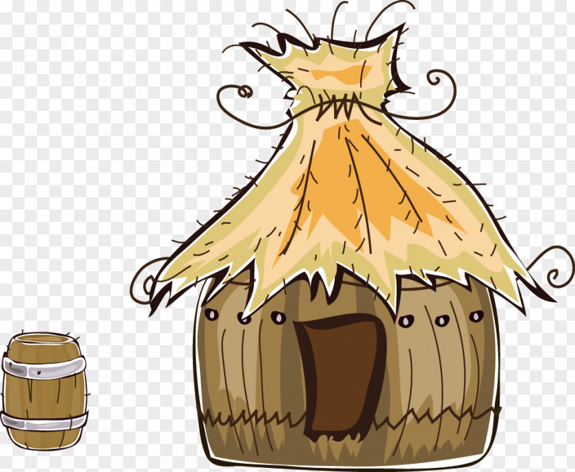 Warehouse And Cask Cartoon Clip Art PNG